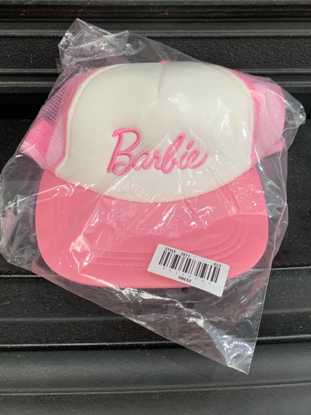 Barbie Pink Adjustable Foam Trucker Hat Brand New